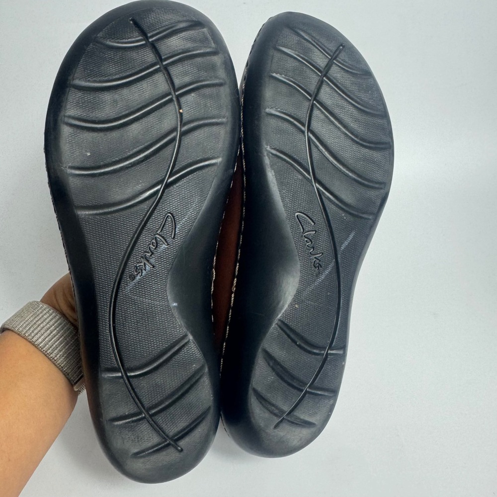 Clarks Collection Women Brown Leather Tassel Loafers Shoes Size 8 W 260673304080 - Picture 7 of 14